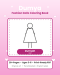Arabic Fashion Dolls Coloring Book